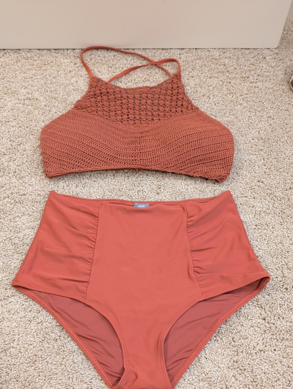 Terracotta Crochet Bikini Set